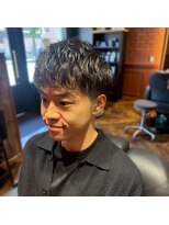 ハナテンベース(HANATEN BASE) ナチュラルソフトツイストスパイラル_メンズショートパーマ