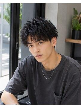メンズバグズ(MEN's Baguz) 韓国風濡れ感ニュアンスウェーブマッシュメンズパーマ