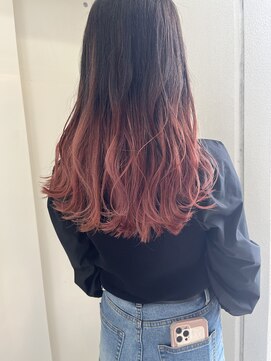 ヘアーデザイン シュシュ(hair design Chou Chou by Yone) ☆chouchou☆バレイヤージュ×グラデーションピンクカラー