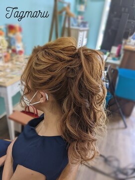 タグマル 華やか！上めのポニーテール☆