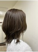 クビレヘア×アッシュベージュ  ボブウルフ 大人ヘア