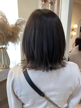 アンド ラ ブランシュ(&.La Blanche) ボブウルフ/グレージュカラー/黒髪カタログ/ココアベージュ/大宮