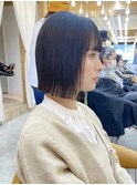 大人可愛い切りっぱなしボブ【久保田夢美】横浜黒髪フルバング