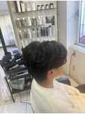 センターパート　ニュアンスパーマ　カルマパーマ
