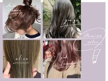 [イルミナカラー]ダメージレス/透明感/ツヤ/豊富な色味を叶えてくれる。従来カラーのダメージを大幅カット