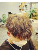 波巻きスパイラル/マッシュ/メンズカット