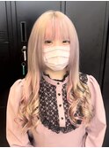 ミルクティーベージュ×ピンクエクステ♪あゆむ