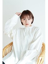 エアー 青山(AIR)&nbsp;ワイドバング/耳掛けショート/ミニボブ/ウォームブラウン