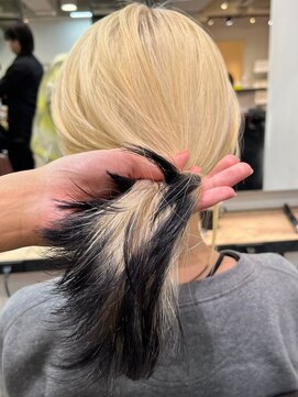 ベレーザ 渋谷(BELEZA) 7060グレーベージュハイトーングラデーションインナーカラー