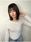 顔まわりレイヤーボブ