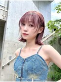 【高橋弥生】ピンクカラー　ボブ　フェイスレイヤー