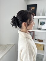 シニヨン アップスタイル ゆるふわヘア まとめ髪 参列ヘア