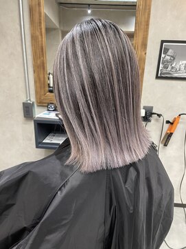 サニー 渋谷(SUNNY) バレイヤージュ、ハイライト、レイヤーロング、グレーベージュ