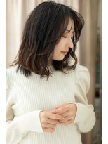 カバーヘア ブリス 志木南口駅前店(COVER HAIR bliss)&nbsp;シースルーバングくせ毛風バレイヤージュTb8志木20代30代40代