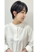 小顔カット/大人ショート/耳掛けヘア/アッシュショート