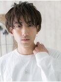 アースカラー無造作メンズカット韓国ヘアF越谷