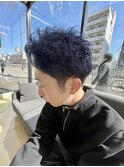 スパイキーショート x ネイビー/20代30代40代
