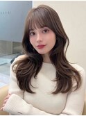 顔周りレイヤーカット/イメチェンヘアスタイル/韓国くびれヘア