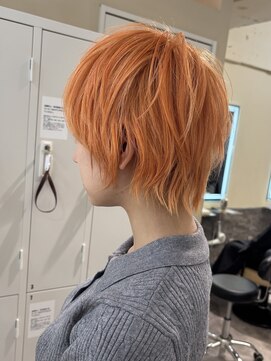 テン バイ アンブルリュクス 池袋(teN +by ambleluxe) アプリコットオレンジ/ブリーチ/ダブルカラー/池袋