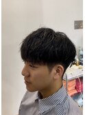 大分メンズツイストスパイラルパーマ刈り上げマッシュショート