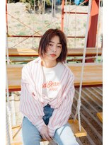 マイ ヘア デザイン 岡崎(MY hair design)&nbsp;大人可愛い結べるボブ＊ハニーベージュ＊レイヤーカット＊20代