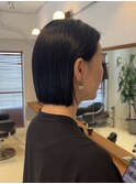 切りっぱなしボブ/ヘイリーボブ/大人ボブ/簡単スタイリングヘア