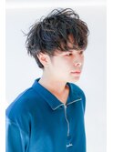 10代20代韓流☆ツイストパーマショートマッシュアッシュブラウン