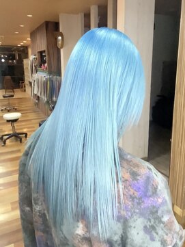 イエローコーン 金沢文庫店(YELLOW CORN) 水色/ケアブリーチ/ダブルカラー