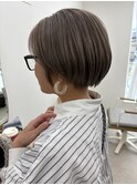 ハイトーンショートボブ/ショートボブ/ミルクティーベージュ