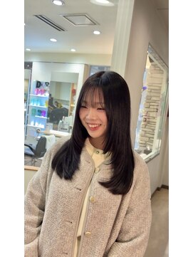 レイヤー/ラベンダーグレージュ/韓国ヘア