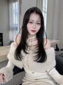 暗髪カラーとレイヤーカットで上品な韓国style☆