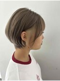 ミルクティーショートボブ