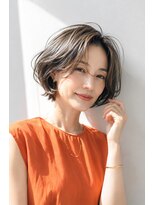アッシュ 学芸大学店(Ash)&nbsp;ショートボブ/大人女性/ベージュブラウン/白髪ぼかし/脱白髪染め