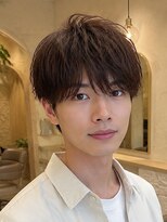 カラン エ ノエル(Calin et Noel)&nbsp;Men's/マッシュショート/シースルー/チョコブラウン