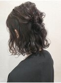 ハーフアップ