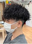 ツイストスパイラルパーマ波巻きスパイラル刈り上げマッシュ