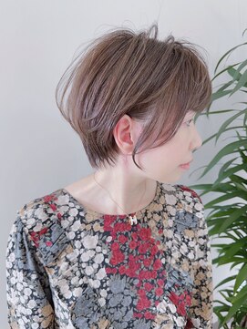 アナザヘアー なんば 高島屋前店(ANAZA hair) 耳かけスタイリッシュショート＆シルキーベージュ♪