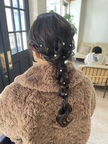 王道ふわふわ編みおろしアレンジ
