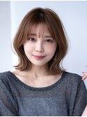 韓国風レイヤーカット髪質改善ダブルカラーミルクティーベージュ