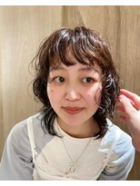 エンドリンク(endlink)&nbsp;レイヤーカットミニボブウルフカット黒髪ネビージュ小顔ワンレン