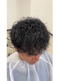 波打ちパーマ/刈り上げマッシュ/波巻きツイストスパイラル