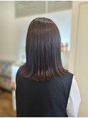 切りっぱなしミディアムにグレージュ♪