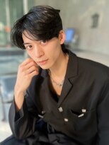 韓国マッシュセンターパートカルマパーマニュアンスパーマウルフ