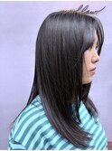 顔周りレイヤーロング