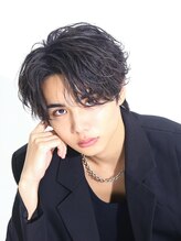 エデアンルクラ 下通(EDEAN Leclat) 熊本メンズパーマ ゆる波センターパート 無造作パーマ MEN'SHAIR