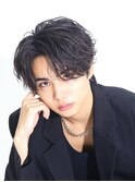 熊本メンズパーマ ゆる波センターパート 無造作パーマ MEN'SHAIR
