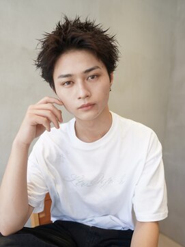 ニコ トウキョウ ロジック(nico TOKYO Logic) 黒髪スパイキーショートアップバンクスーツ社会人20代30代