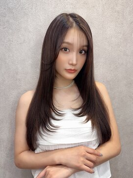 ロンド フィーユ(Lond fille) 大人可愛いレイヤーロングヘア×モカベージュ