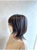 ミディアムヘア/暗めカラー/グランマッシュ/天王台