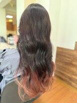 アークスヘアー&nbsp;大人可愛い艶髪秋色カラーくすみベージュウルフロングレイヤー